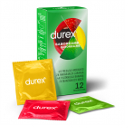 Durex Preservativos Saboreame con Sabores Afrutados - Fresa, Plátano, Naranja y Manzana 12 unidades