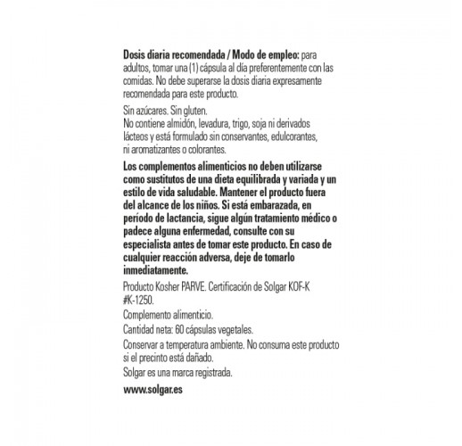 Vitamina D3 600 UI - 60 cápsulas vegetales