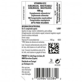 Vitamina B12 1000 μg - 100 comprimidos